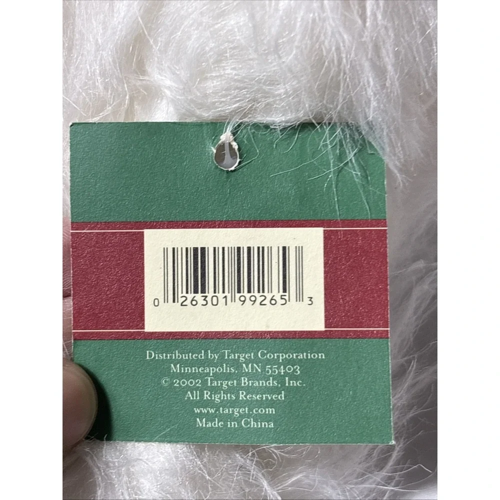 NEW‎ WHITE CHRISTMAS STOCKING WHITE FAUX FUR CUFF TARGET